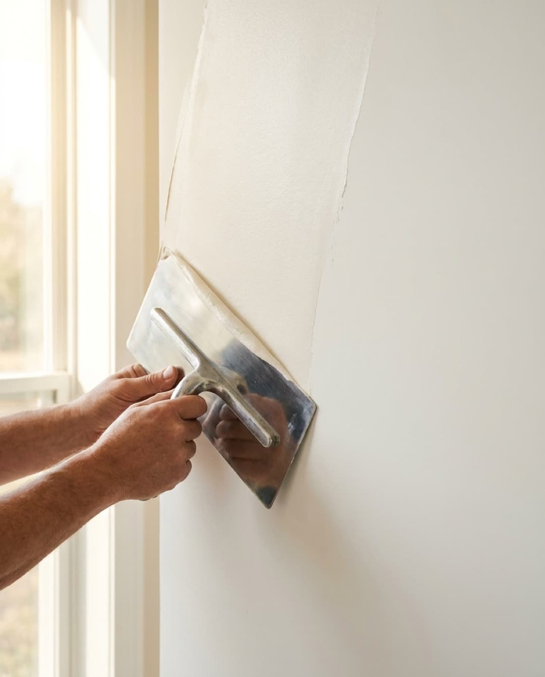 Espacio pintado con Estuco Blanco Delviento