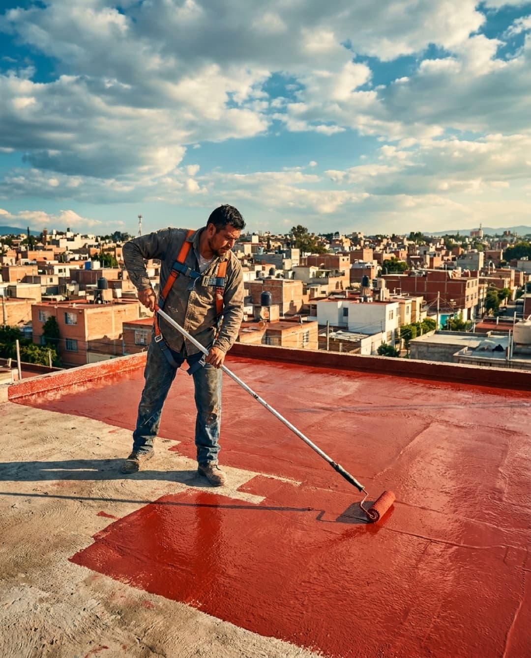 Espacio pintado con Impermeabilizante 5 Años Delviento